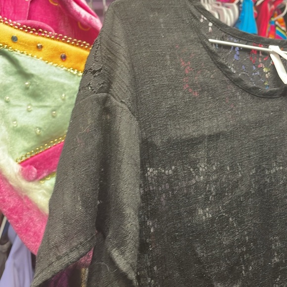 xhilitration black top mesh lace looks fancy sheer see threw - Picture 3 of 5